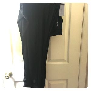 Black satin joggers size 3x NWT